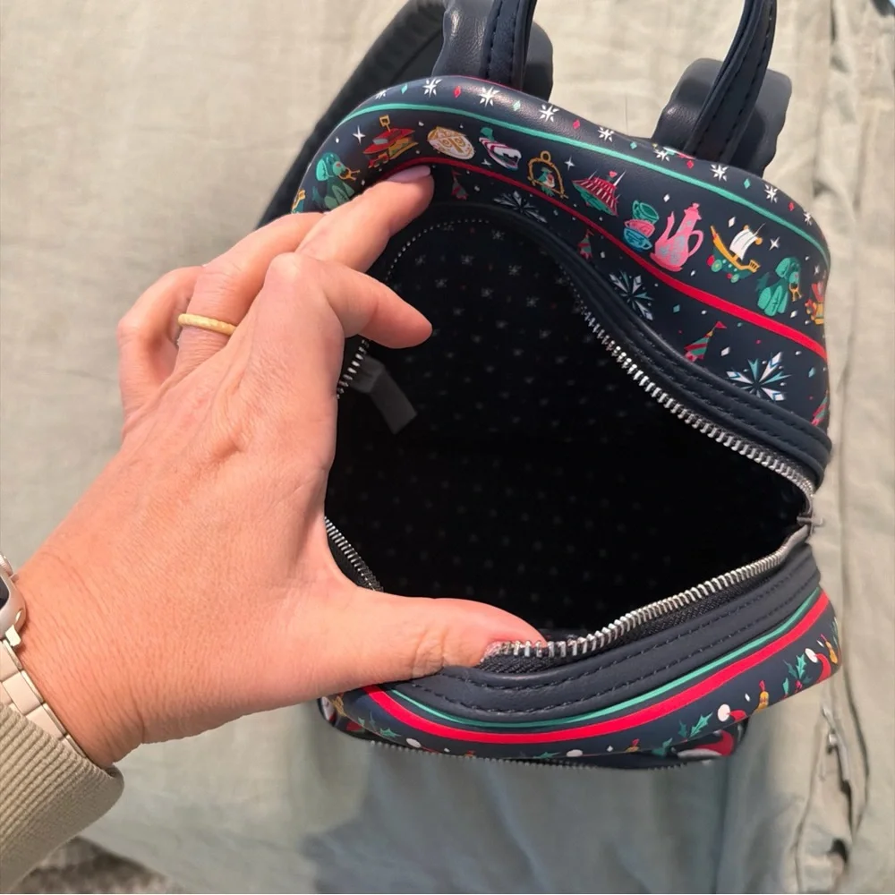 Loungefly Black and Red Disney Castle Mini Backpack - Picture 7 of 7
